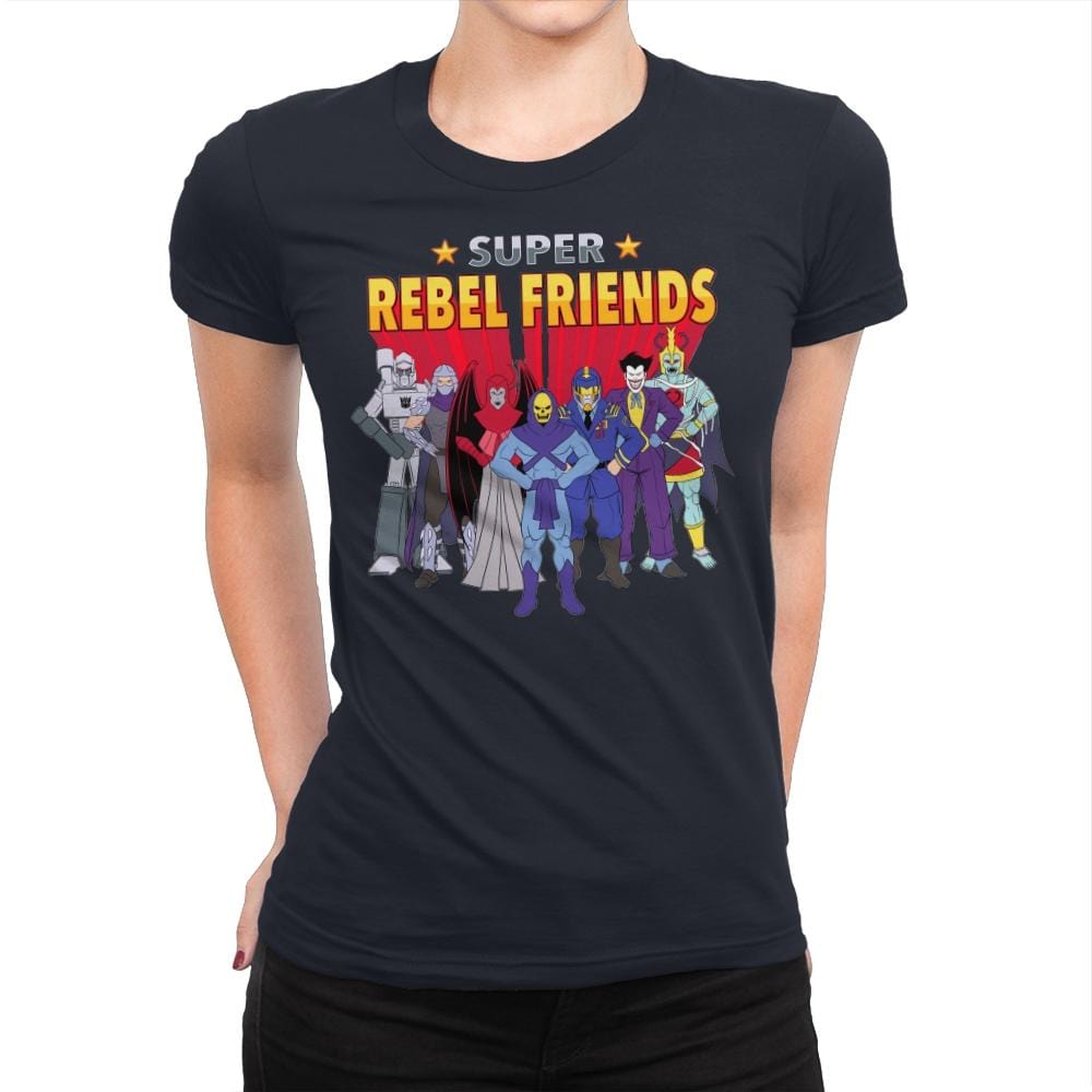 Super Rebel Friends - Womens Premium T-Shirts RIPT Apparel Small / Midnight Navy