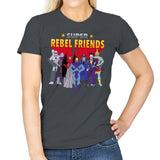 Super Rebel Friends - Womens T-Shirts RIPT Apparel Small / Charcoal