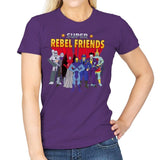 Super Rebel Friends - Womens T-Shirts RIPT Apparel Small / Purple