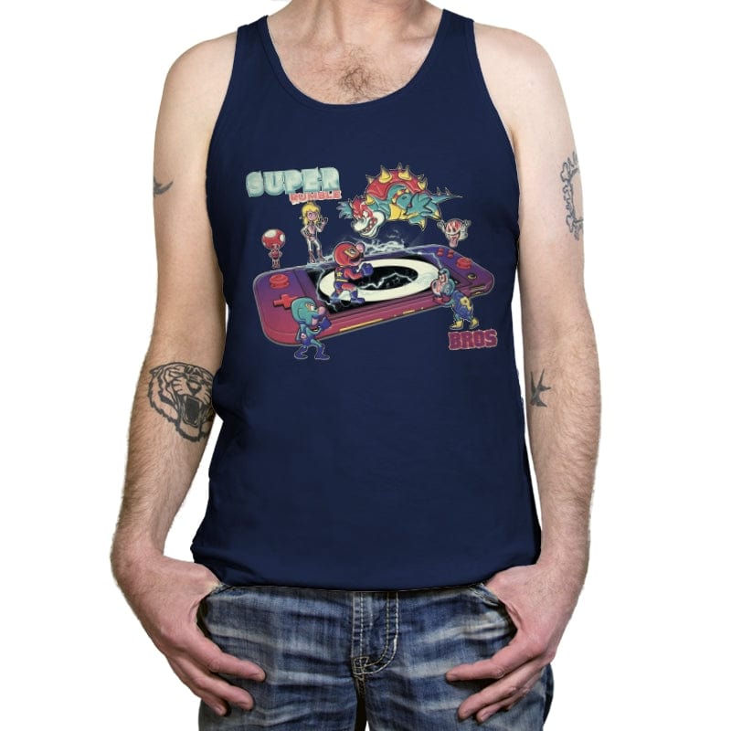 Super Rumble Bros - Tanktop Tanktop RIPT Apparel X-Small / Navy