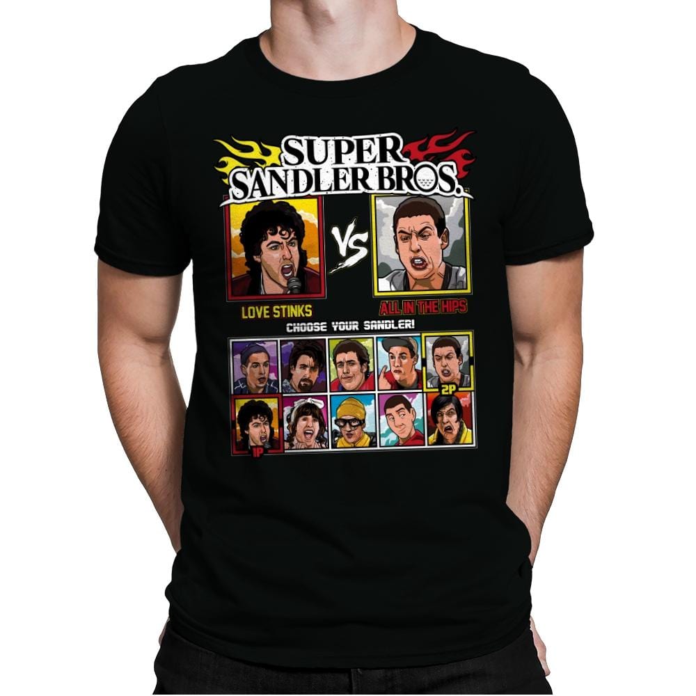 Super Sandler Bros - Mens Premium T-Shirts RIPT Apparel Small / Black