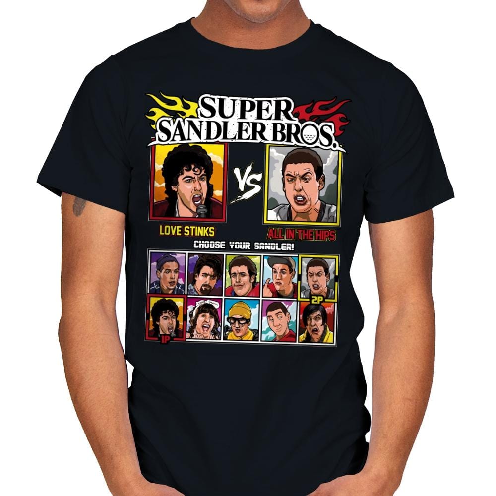 Super Sandler Bros - Mens T-Shirts RIPT Apparel Small / Black