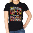 Super Sandler Bros - Retro Fighter Series - Womens T-Shirts RIPT Apparel Small / Black