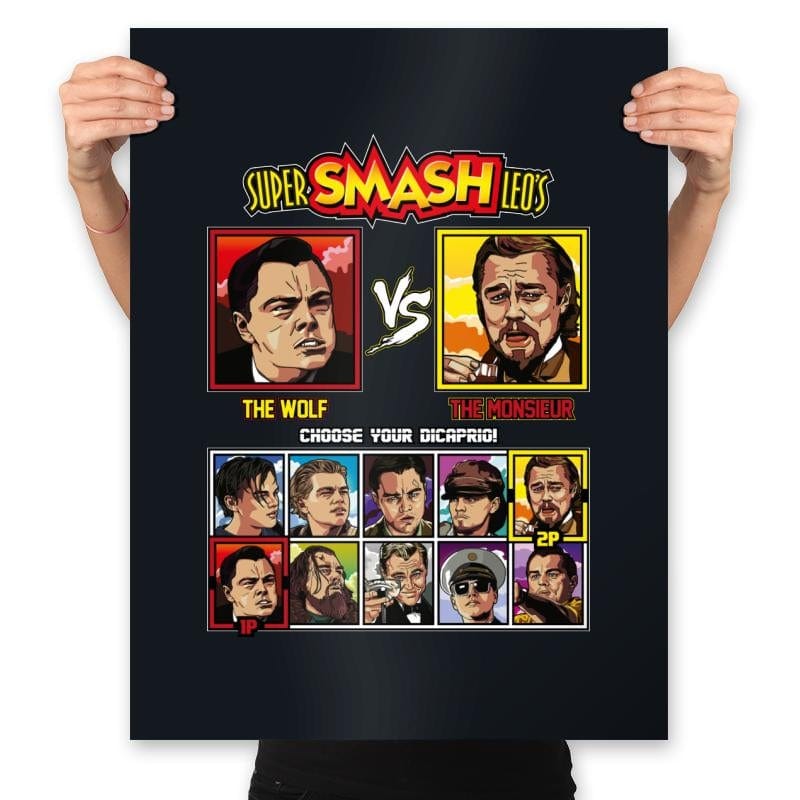 Super Smash Leos - Prints Posters RIPT Apparel 18x24 / Black