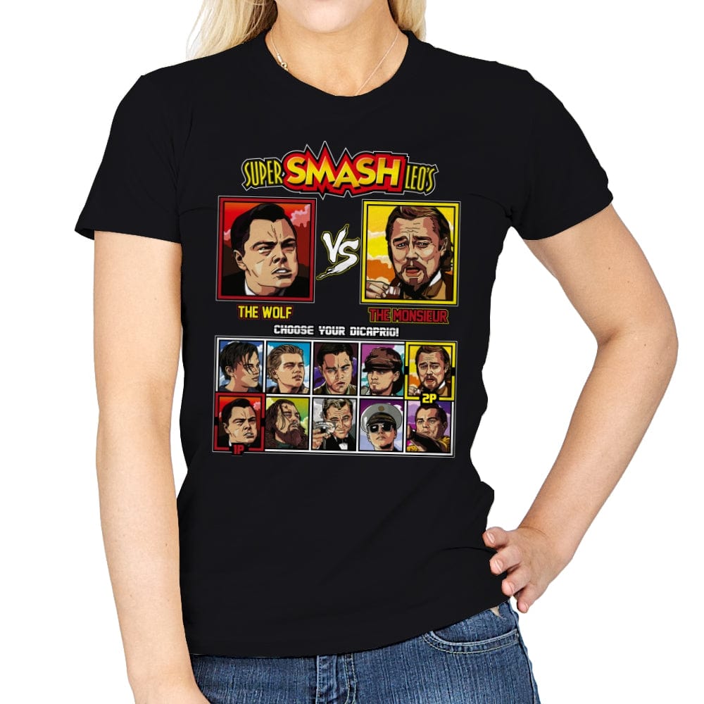 Super Smash Leos - Retro Fighter Series - Womens T-Shirts RIPT Apparel Small / Black