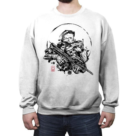 Super Soldier-e - Crew Neck Sweatshirt Crew Neck Sweatshirt RIPT Apparel Small / White