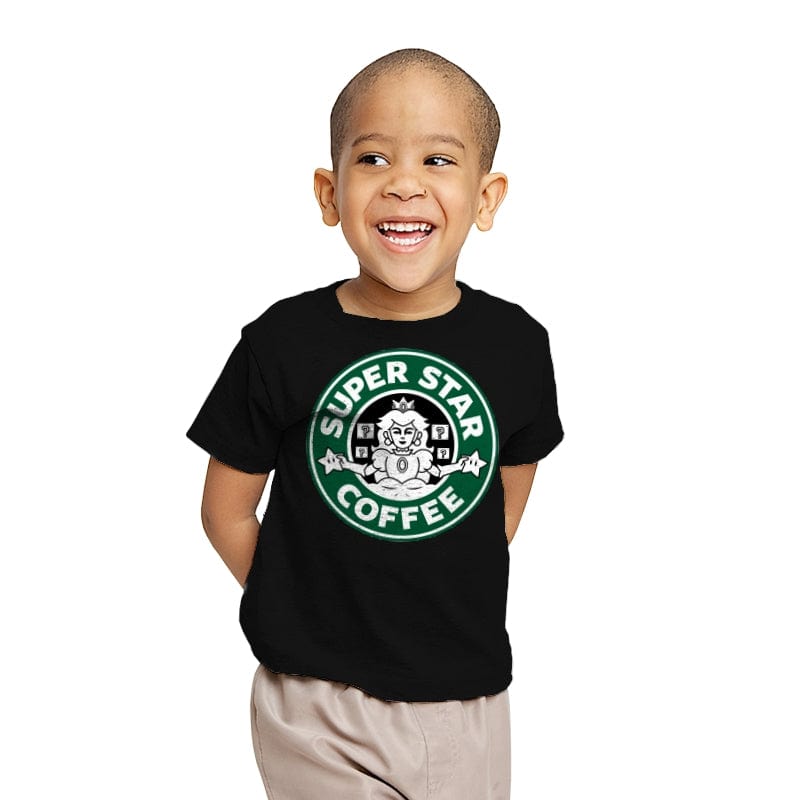 Super Star Coffee - Youth T-Shirts RIPT Apparel X-small / Black