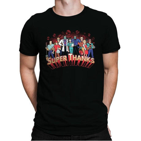 Super Thanks - Mens Premium T-Shirts RIPT Apparel Small / Black