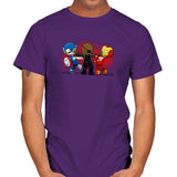 Super Tiresome - Miniature Mayhem - Mens T-Shirts RIPT Apparel Small / Purple