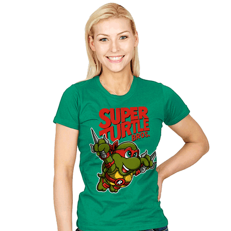 Super Turtle Bros. - Womens T-Shirts RIPT Apparel