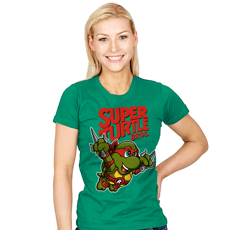 Super Turtle Bros. - Womens T-Shirts RIPT Apparel