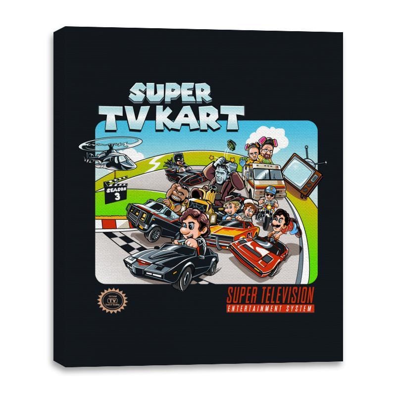 Super TV Kart - Canvas Wraps Canvas Wraps RIPT Apparel 16x20 / Black