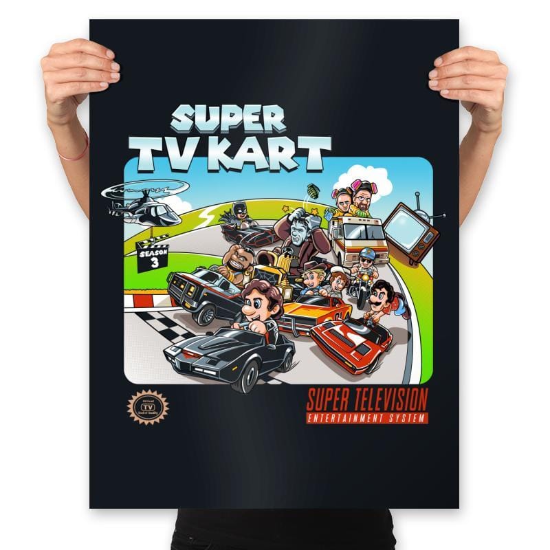 Super TV Kart - Prints Posters RIPT Apparel 18x24 / Black