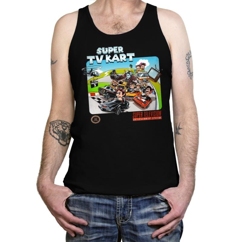 Super TV Kart - Tanktop Tanktop RIPT Apparel X-Small / Black