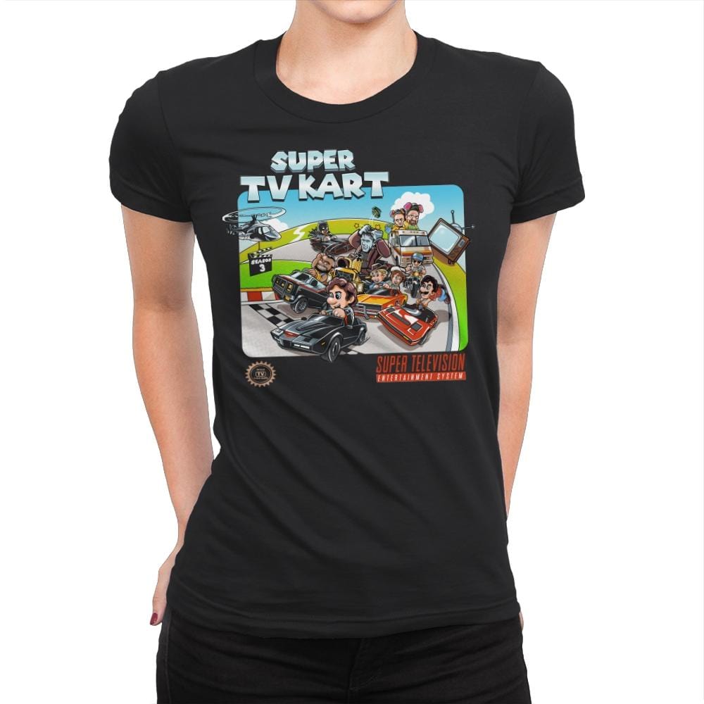 Super TV Kart - Womens Premium T-Shirts RIPT Apparel Small / Black