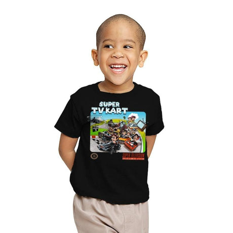 Super TV Kart - Youth T-Shirts RIPT Apparel X-small / Black