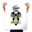 Super Villain Scooter - Prints Posters RIPT Apparel 18x24 / White