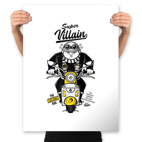 Super Villain Scooter - Prints Posters RIPT Apparel 18x24 / White