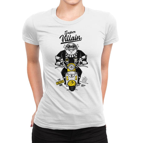 Super Villain Scooter - Womens Premium T-Shirts RIPT Apparel Small / White