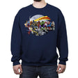 Superheroes Lunch Atop A Skyscraper - Best Seller - Crew Neck Sweatshirt Crew Neck Sweatshirt RIPT Apparel Small / Navy