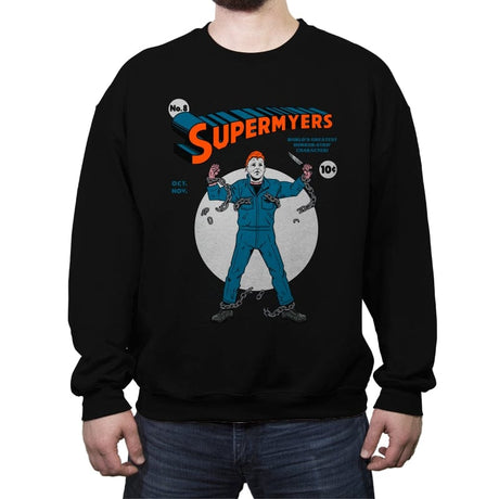 SuperMyers - Crew Neck Sweatshirt Crew Neck Sweatshirt RIPT Apparel Small / Black