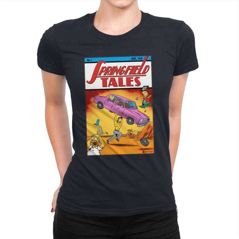 SuperNed - Womens Premium T-Shirts RIPT Apparel Small / Midnight Navy