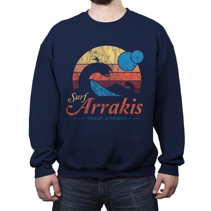 Surf Arrakis - Crew Neck Sweatshirt Crew Neck Sweatshirt RIPT Apparel Small / Navy