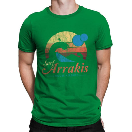 Surf Arrakis - Mens Premium T-Shirts RIPT Apparel Small / Kelly Green