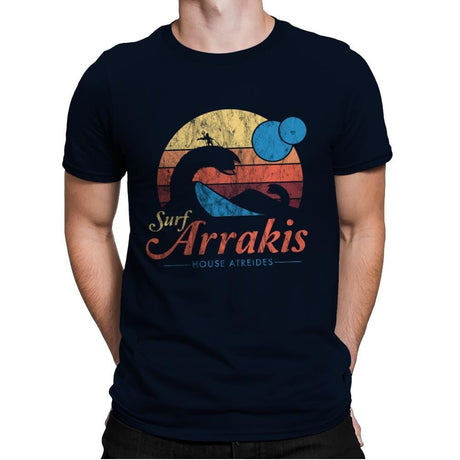 Surf Arrakis - Mens Premium T-Shirts RIPT Apparel Small / Midnight Navy