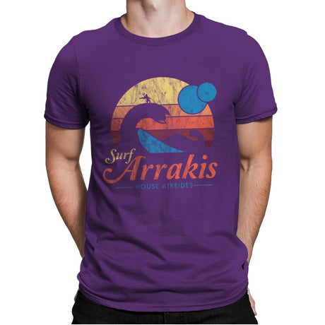 Surf Arrakis - Mens Premium T-Shirts RIPT Apparel Small / Purple Rush