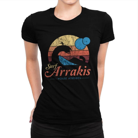 Surf Arrakis - Womens Premium T-Shirts RIPT Apparel Small / Indigo