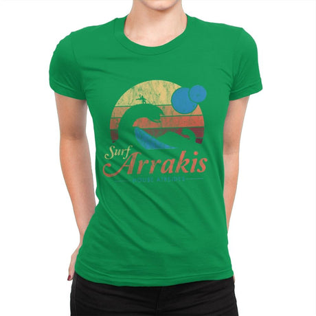 Surf Arrakis - Womens Premium T-Shirts RIPT Apparel Small / Kelly Green