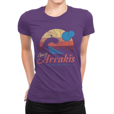 Surf Arrakis - Womens Premium T-Shirts RIPT Apparel Small / Purple Rush