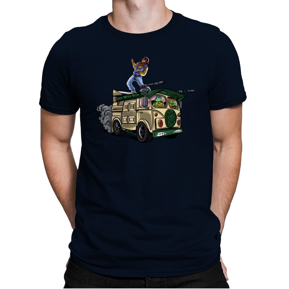 Surfing in the Turtle Van - Mens Premium T-Shirts RIPT Apparel Small / Midnight Navy