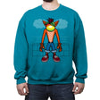 Surrealist Bandicoot! - Crew Neck Sweatshirt Crew Neck Sweatshirt RIPT Apparel Small / Antique Sapphire