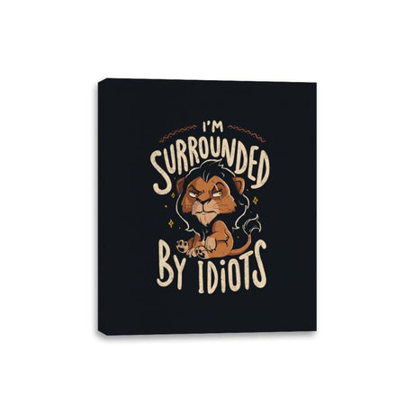 Surrounded by Idiots - Canvas Wraps Canvas Wraps RIPT Apparel 8x10 / Black