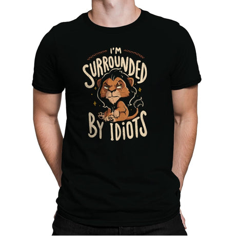 Surrounded by Idiots - Mens Premium T-Shirts RIPT Apparel Small / Black