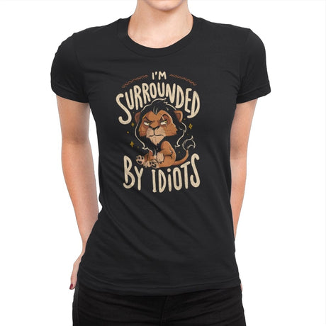 Surrounded by Idiots - Womens Premium T-Shirts RIPT Apparel Small / Black