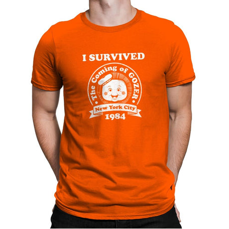 Surviving 1984 - Best Seller - Mens Premium T-Shirts RIPT Apparel Small / Classic Orange