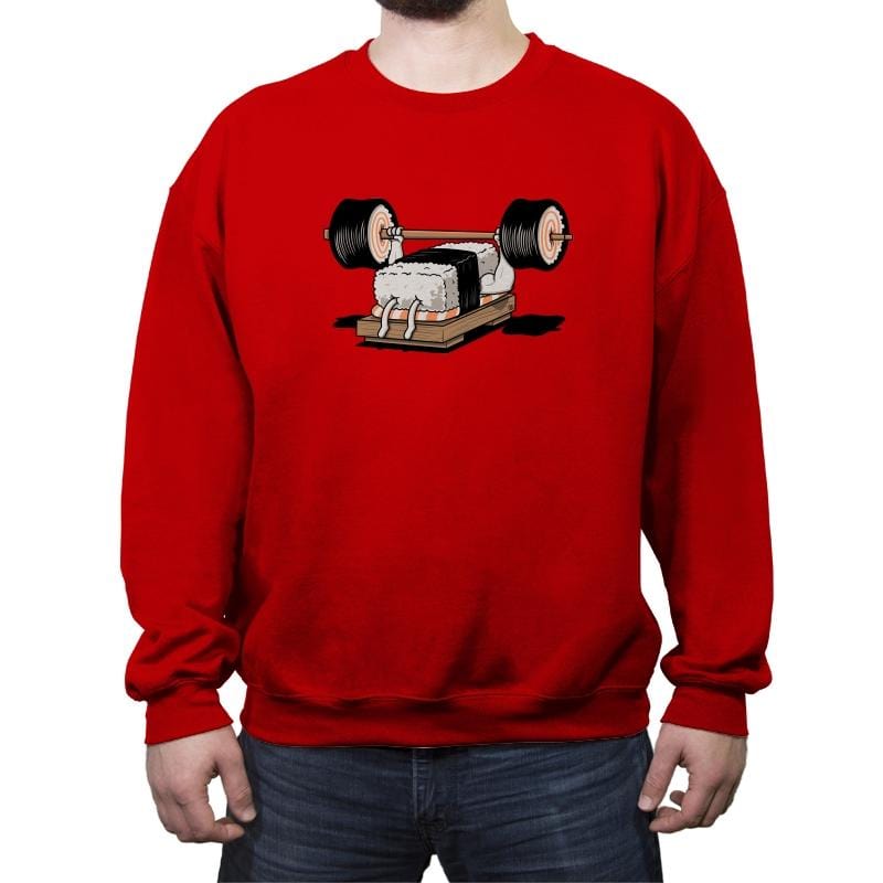 Sushi Gym - Crew Neck Sweatshirt Crew Neck Sweatshirt RIPT Apparel Small / Red