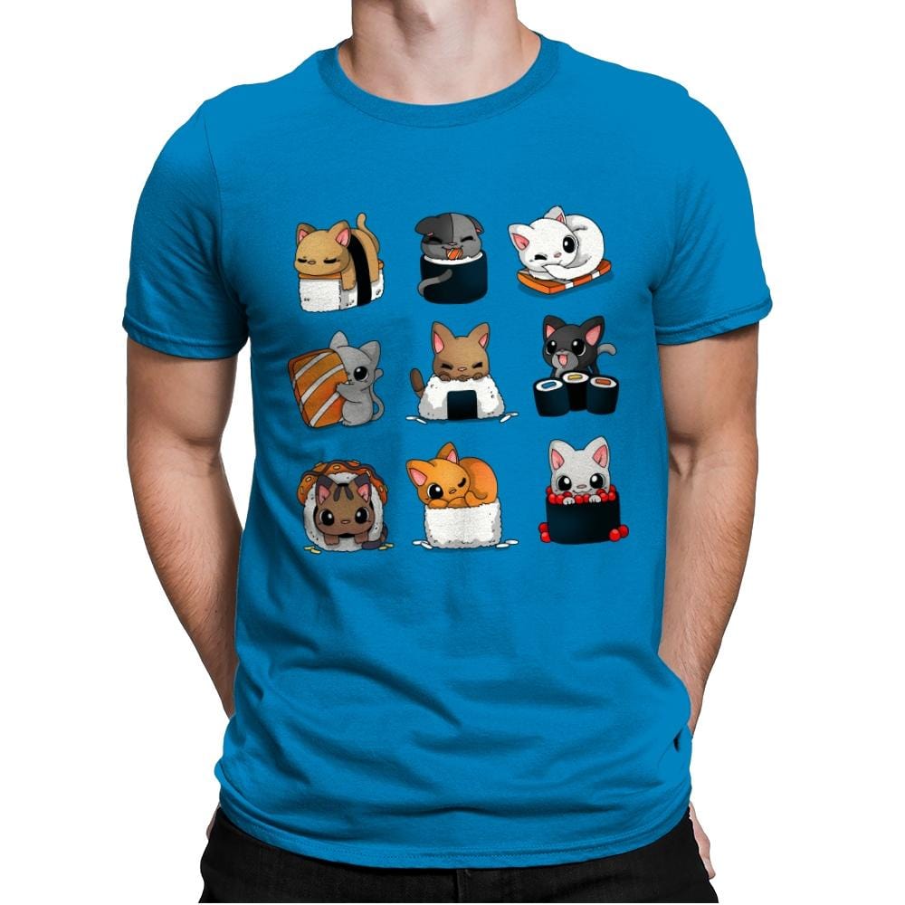 Sushi Kittens - Mens Premium T-Shirts RIPT Apparel Small / Turqouise