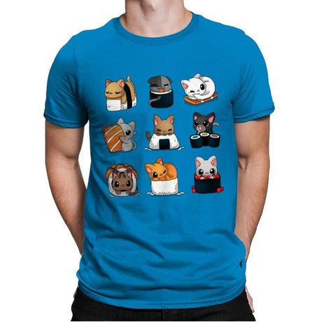 Sushi Kittens - Mens Premium T-Shirts RIPT Apparel Small / Turqouise
