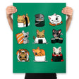 Sushi Kittens - Prints Posters RIPT Apparel 18x24 / Kelly