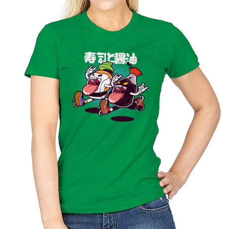 Sushi & Soy Sauce Combo - Womens T-Shirts RIPT Apparel Small / Irish Green