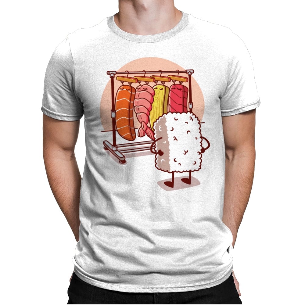 Sushi Wardrobe - Mens Premium T-Shirts RIPT Apparel Small / White
