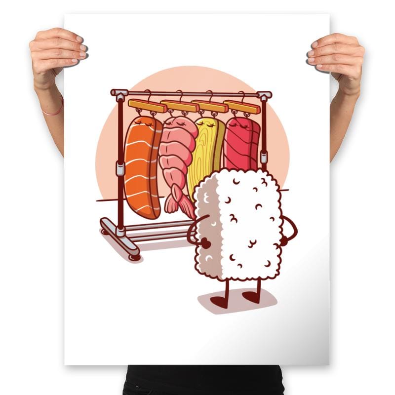 Sushi Wardrobe - Prints Posters RIPT Apparel 18x24 / White