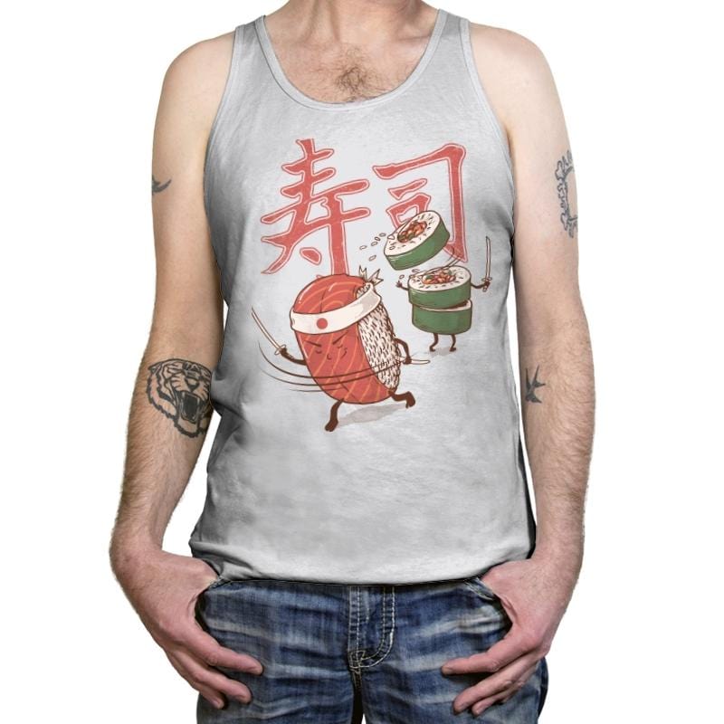 Sushi Warrior - Tanktop Tanktop RIPT Apparel X-Small / White
