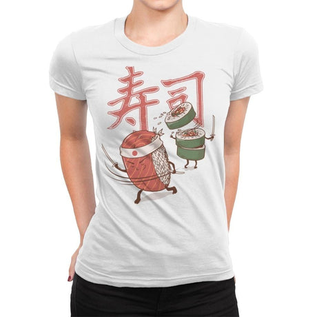 Sushi Warrior - Womens Premium T-Shirts RIPT Apparel Small / White