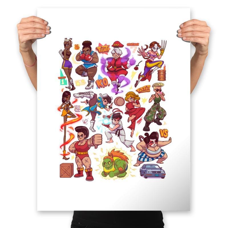 Sweet Fighters - Prints Posters RIPT Apparel 18x24 / White