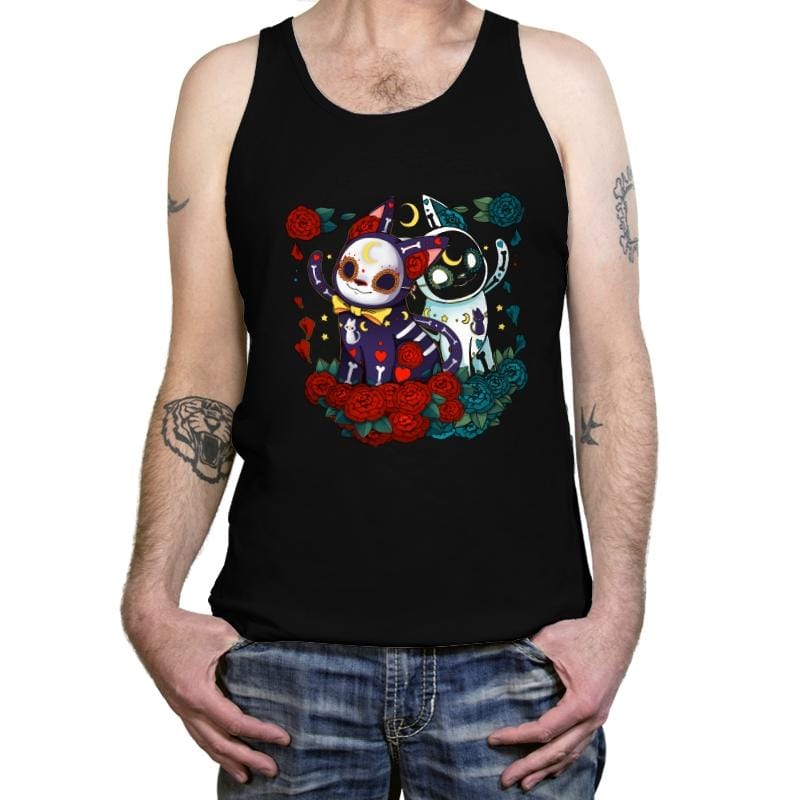 Sweet Moon Cats - Tanktop Tanktop RIPT Apparel X-Small / Black